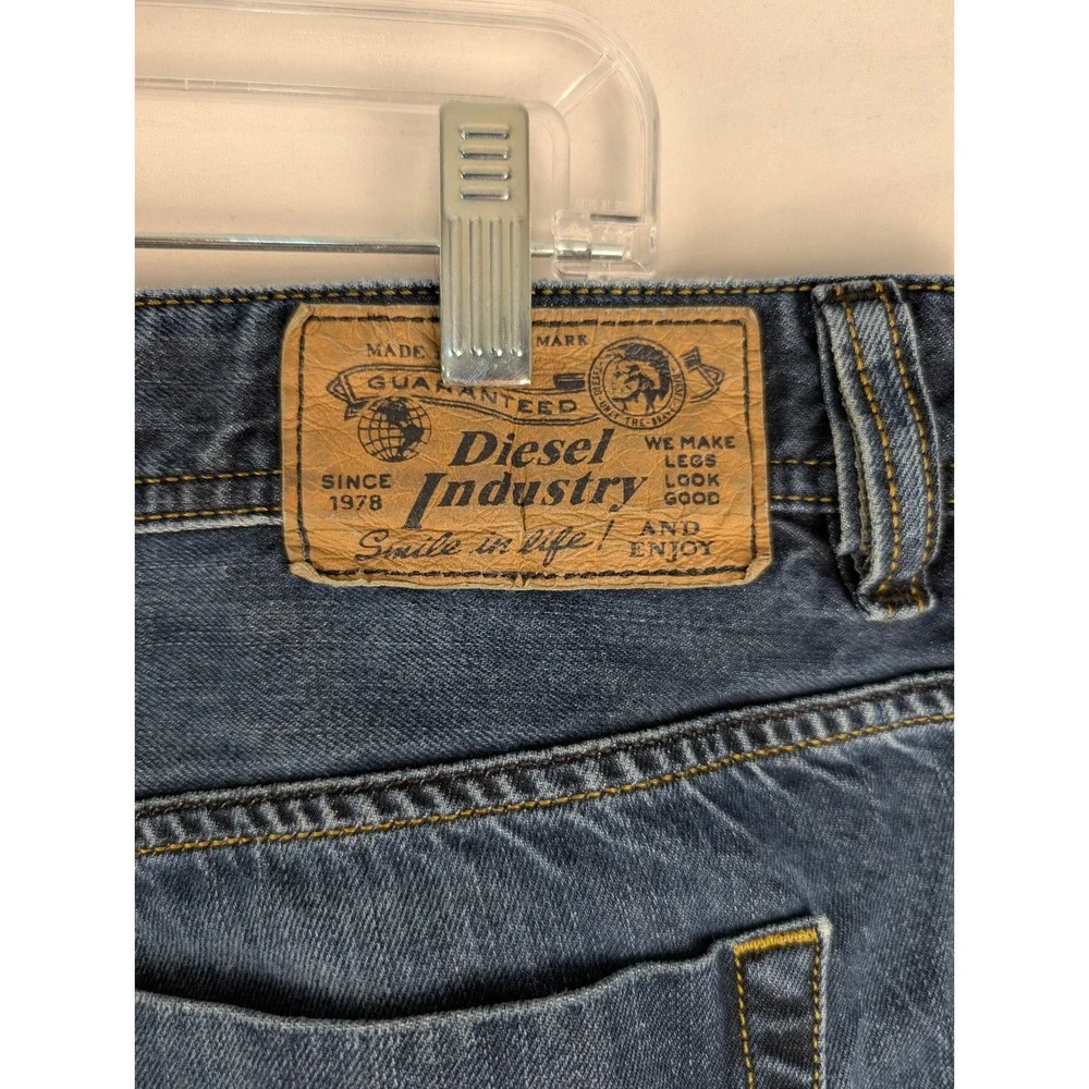 Diesel Viker Jeans Mens W40 L30 Blue Regular Straight Wash 0RM80 Distressed